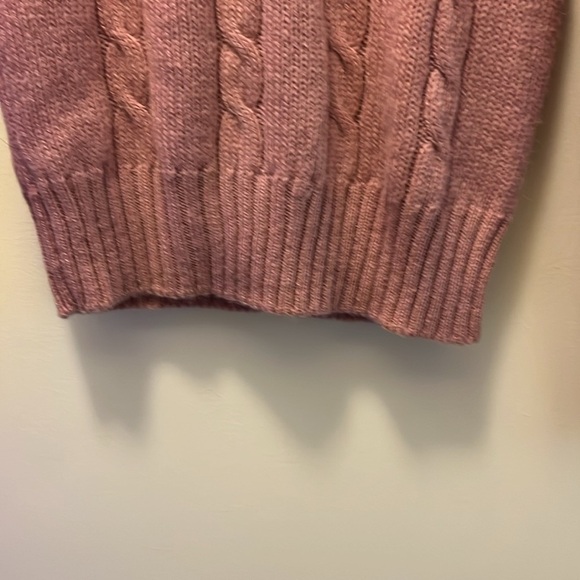 Pink cable knit Outlander sweater 100% wool size Small - Picture 5 of 8